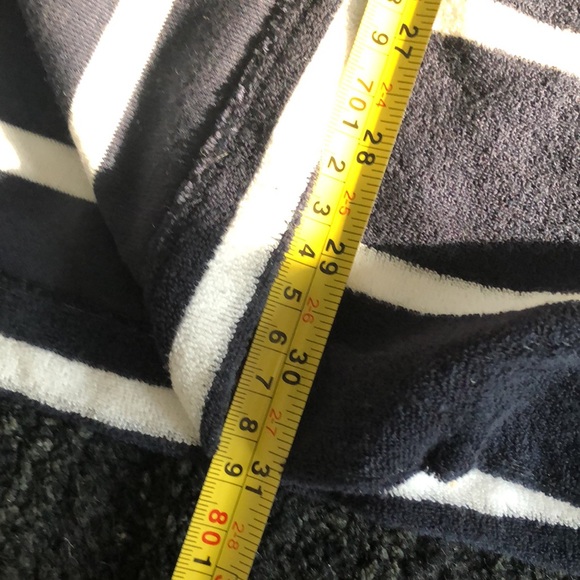 CLUB MONACO (S) Terry Toweling Skirt Jupe Navy Stripe - Picture 6 of 12